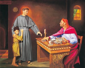 St Anthony condemning usury